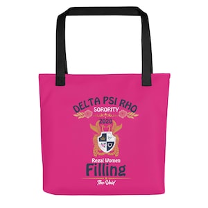 Delta Psi Rho Sorority Tote Bag – “Filling the Void” Pink Tote | Regal Women Design | Greek Life Gift Bag | Soror Essentials