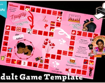 Sex Spiel für Erwachsene, Trinkspiel, Date Night Spiel, Spielbrett Vorlage