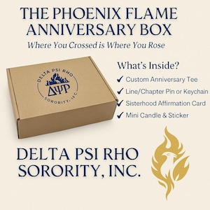 Delta Psi Rho Jubiläum Box | Soror Crossing Geschenk | Benutzerdefinierte RHOyal Andenken-Set | WG-Spot Kreationen