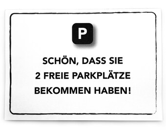 Parkzettel - DIN A6 à 25 Blatt (aus 3 Versionen wählbar)