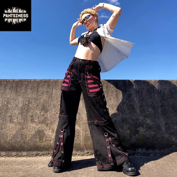 Trousers Wide Chains, Cargo Pants Womens, Gothic Chain Pants