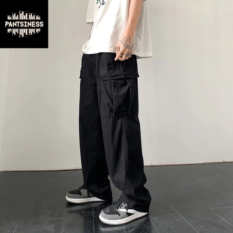 Casual Retro Cargo Pants Y2K Vintage Side Pocket Streetwear - Etsy