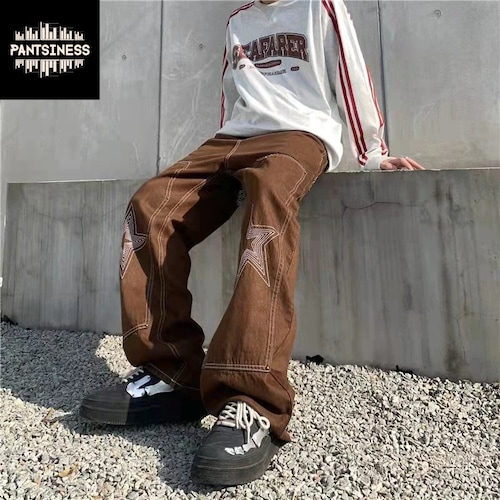 Y2K Skeleton Print Pants Retro Casual Straight Leg Jeans Etsy