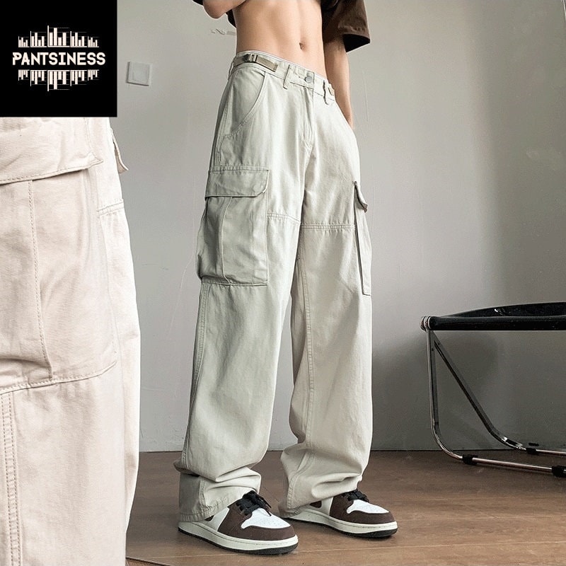 Casual Retro Cargo Pants Y2K Vintage Side Pocket Streetwear - Etsy