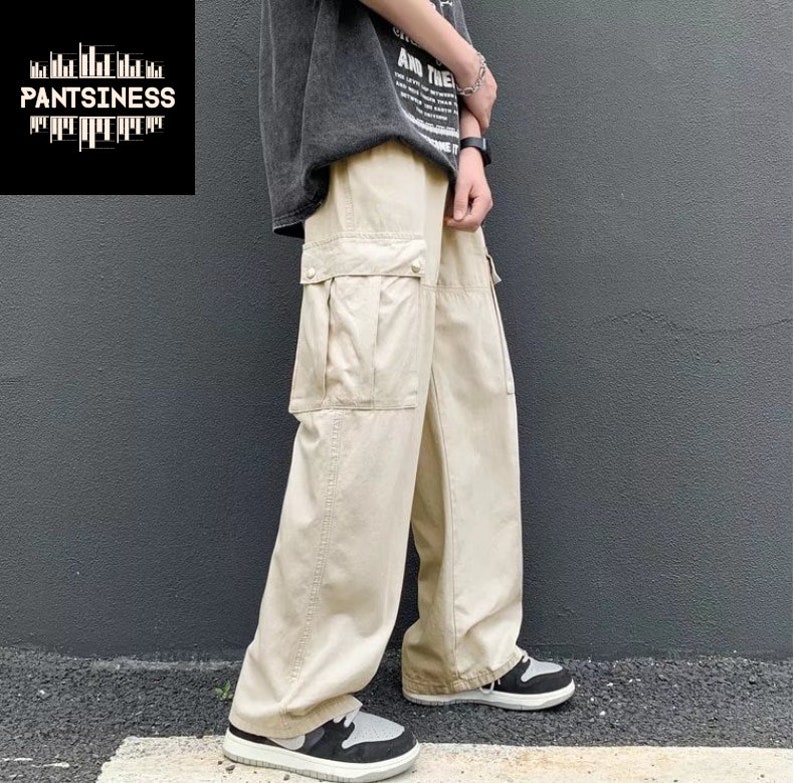 Casual Retro Cargo Pants Y2K Vintage Side Pocket Streetwear - Etsy