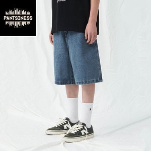 Unisex Casual Loose Y2K Shorts, Summer 90s Hip Hop Rap Short Pants, Baggy  Denim Retro Jorts, Wide Leg Simple Shorts 