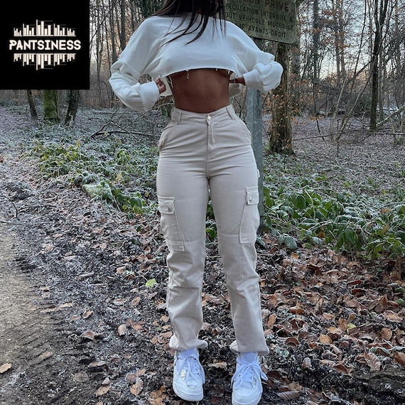 Women Y2K E-Girl Streetwear High Waisted Cargo Pants Nepal