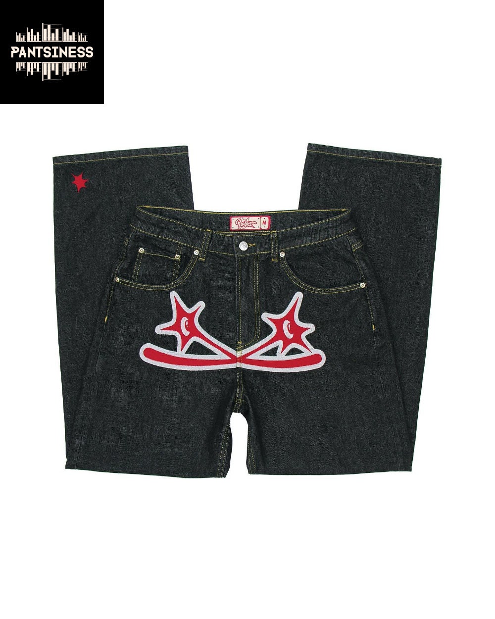 DanceeMangoo Hip Butterfly Print Harajuku Fashion Jeans Women Streetwear  Casual Baggy Straight High Waist Mom Denim Oversize 90s 
