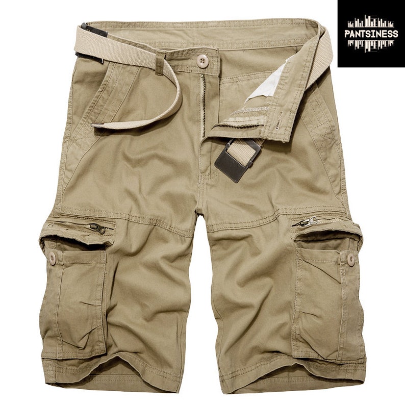 Mens Military Cargo Shorts, Army Color Tactical Multi Pocket Bottoms