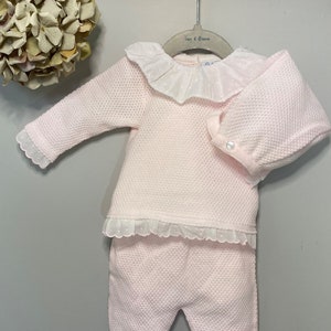 Baby coming home outfit-Newborn-Girls-Knitted baby clothes-Spanish clothing-Traditional wear-Hospital set-0-3 months