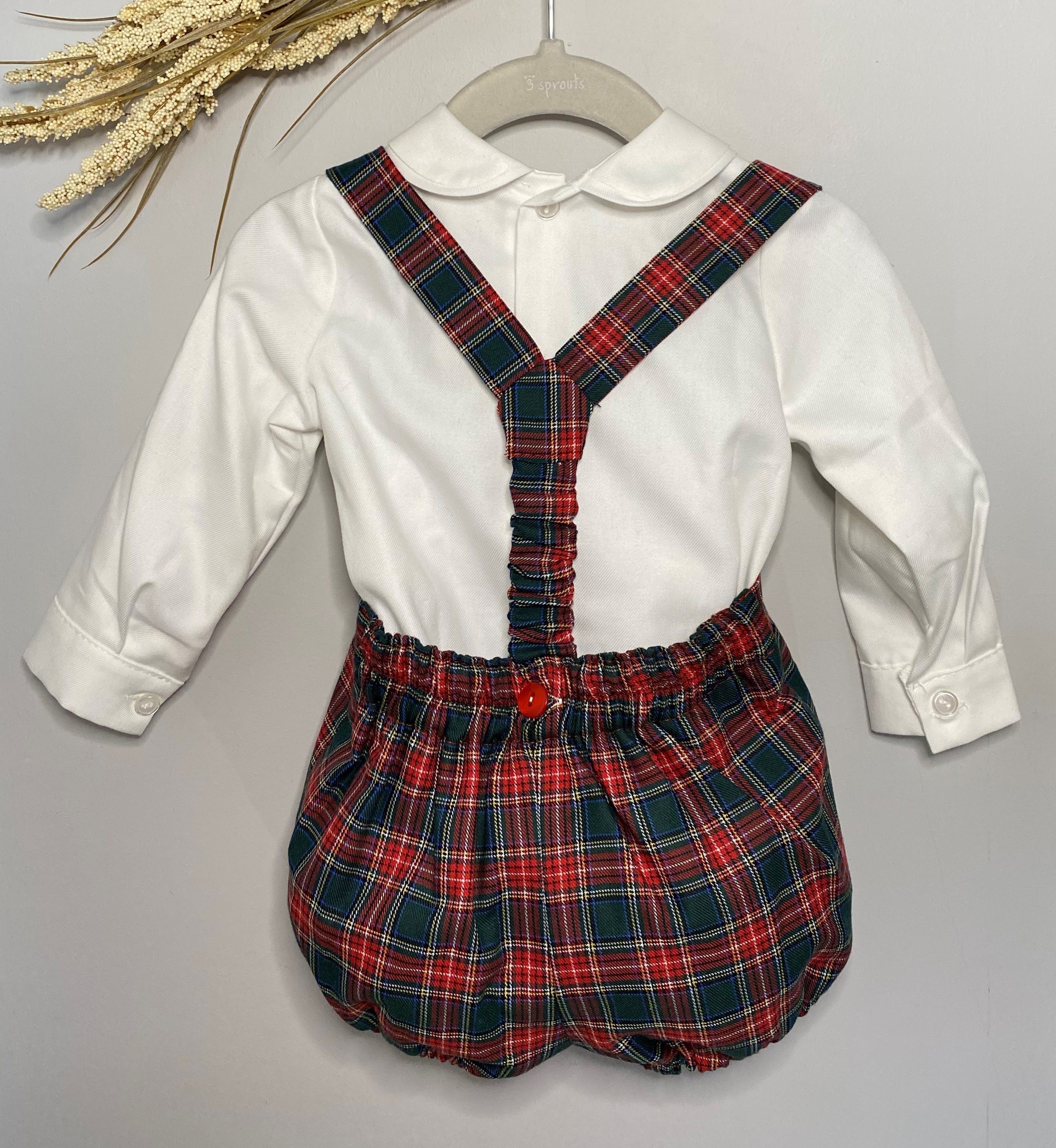 Baby boy top tartan spanish outfit