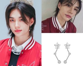1pc Set/Pair Stray Kids Star Earrings | SKZ Hyunjin-Inspired Jewelry | 5-STAR Era | Cute Kpop Merch