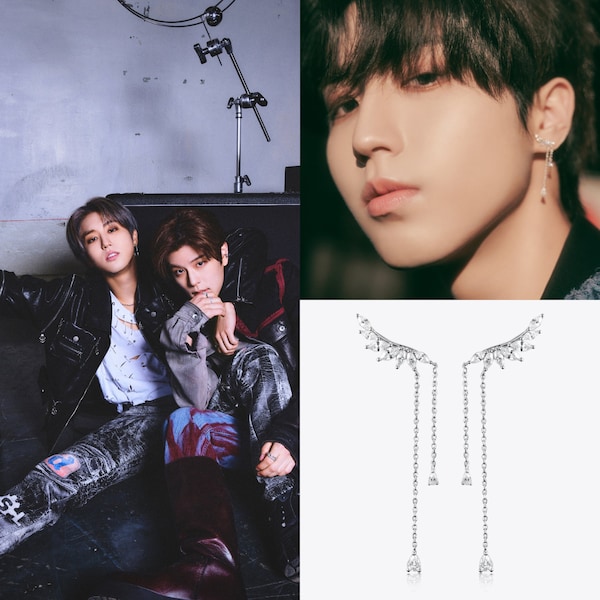 1pc Set/Pair Stray Kids Wing Droplet Earrings | SKZ Han-Inspired Jewelry | 5-STAR Era | Cute Kpop Merch