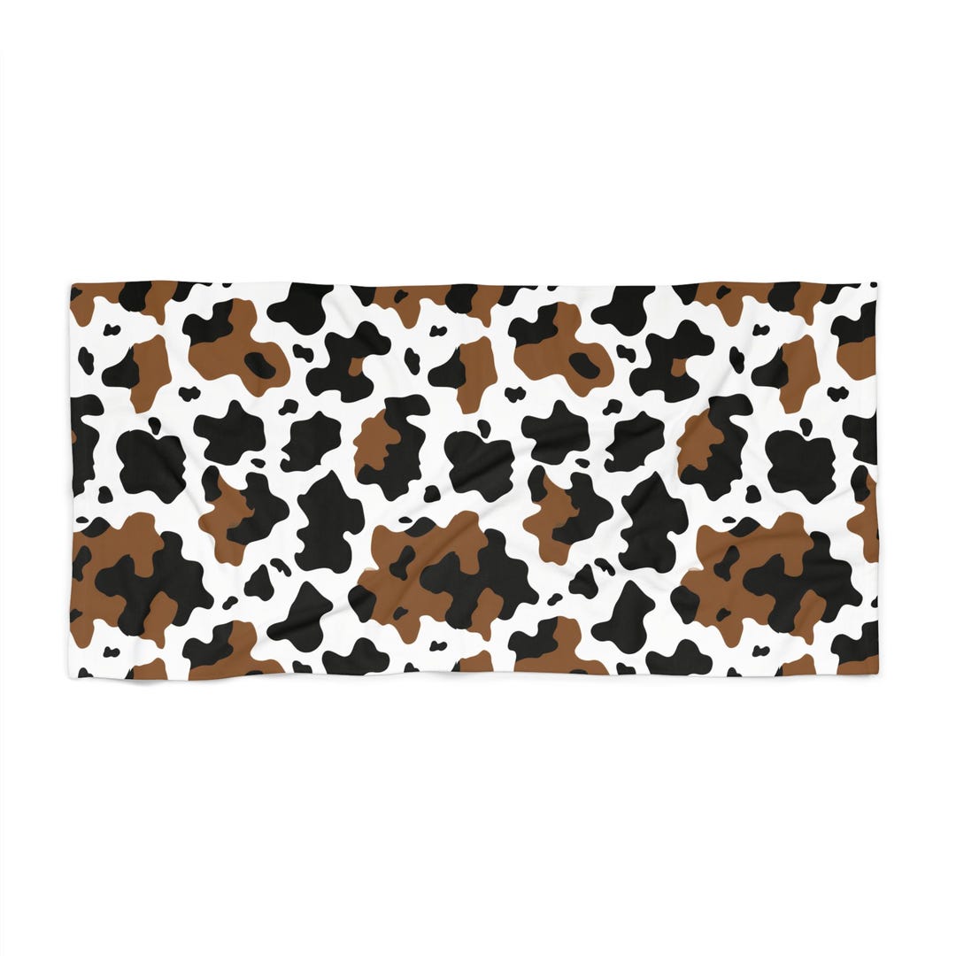 Prints Fun Personalized Cow Print Beach Towel – Custom Name, Quick-Dry Microfiber With Travel Bag - View #4