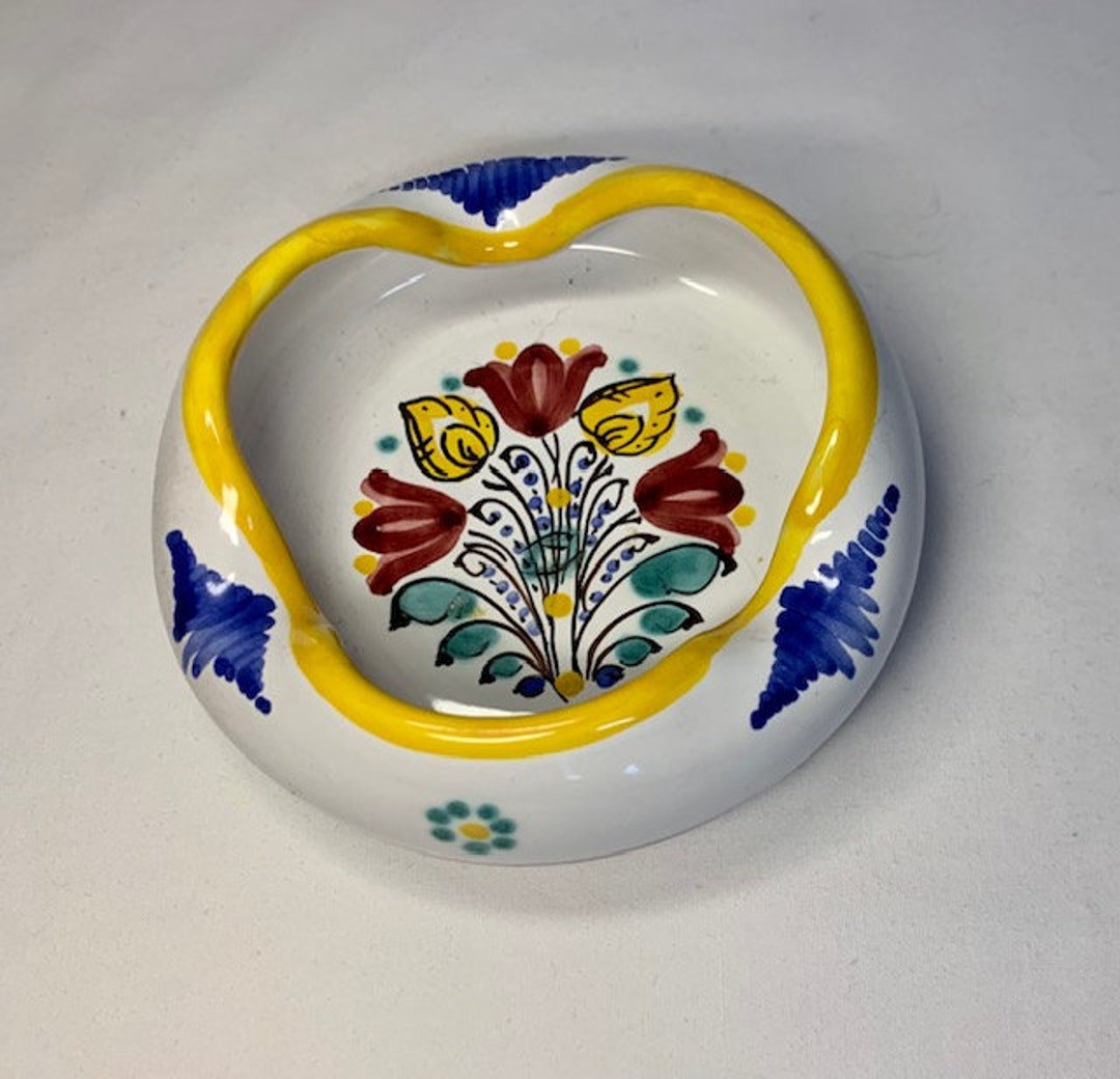 Hand Painted Ceramic Pottery Vintage Slov Keramika Modra Vintage Dish