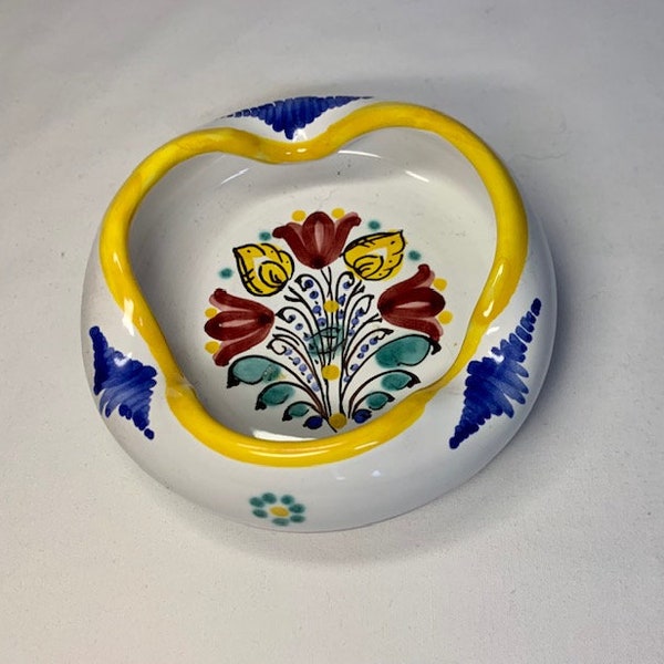 Hand Painted Ceramic Pottery || Vintage || Slov Keramika Modra || Vintage Dish || Ring or Trinket Dish