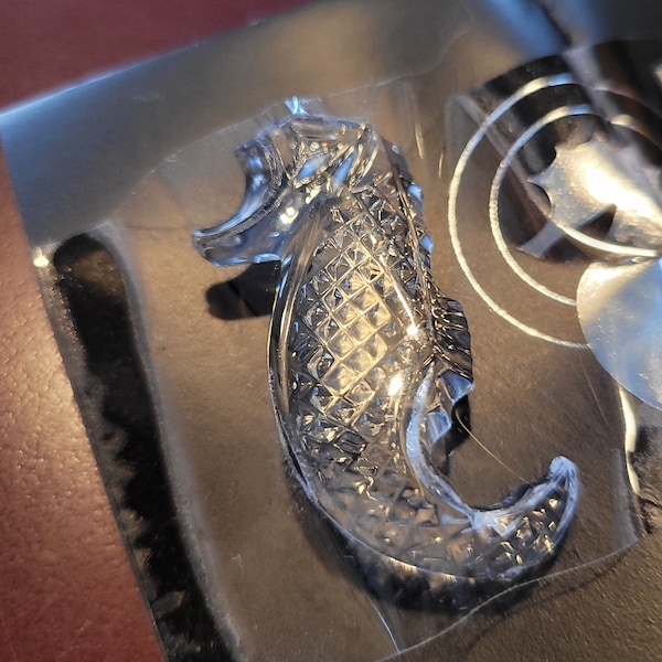 Waterford Crystal Seahorse Brooch...super lovely, super sparkle and NIP!!