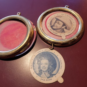 Roy Rogers and Dale Evans 50s Dixie Cup Lids...So loved they were framed! :)