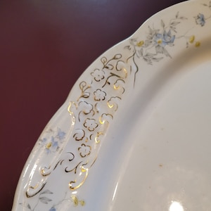 Vintage Portuguese Platter...really, really lovely daisies with gold handpaint