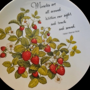 Dulce Recordatorio y Dulces Fresas... ¡Qué delicia! ¡Gancho para colgar o usar como contenedor! Helen Steiner Rice.