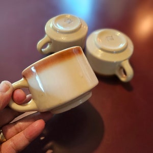 Three Wellsville Diner Mugs...the old heavy duty, drop and never break cups.  Heavy Duty and Made in USA!
