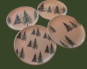 Platos de loza para aperitivos navideños de Pier One... cada plato diferente, en perfecto estado y preciosos. Años 90.