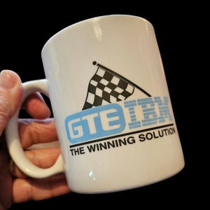 Vintage IBM Mug!  GTE IBM... racing computers?