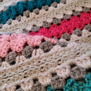 Lovely Handmade Blanket...look close - there are a few types of knitting in there!  Expertly made and Brand New!!
