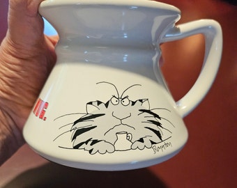 Warning! Angry Cat Mug...no spill and Fun 80s Boynton Mug...See the Mug the Cat is Holding?