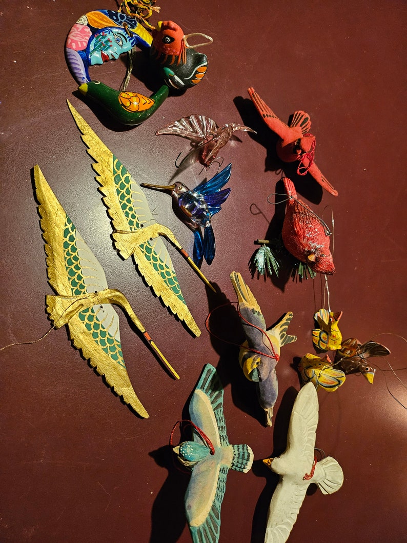 Vintage Bird Ornaments All Kinds Etsy