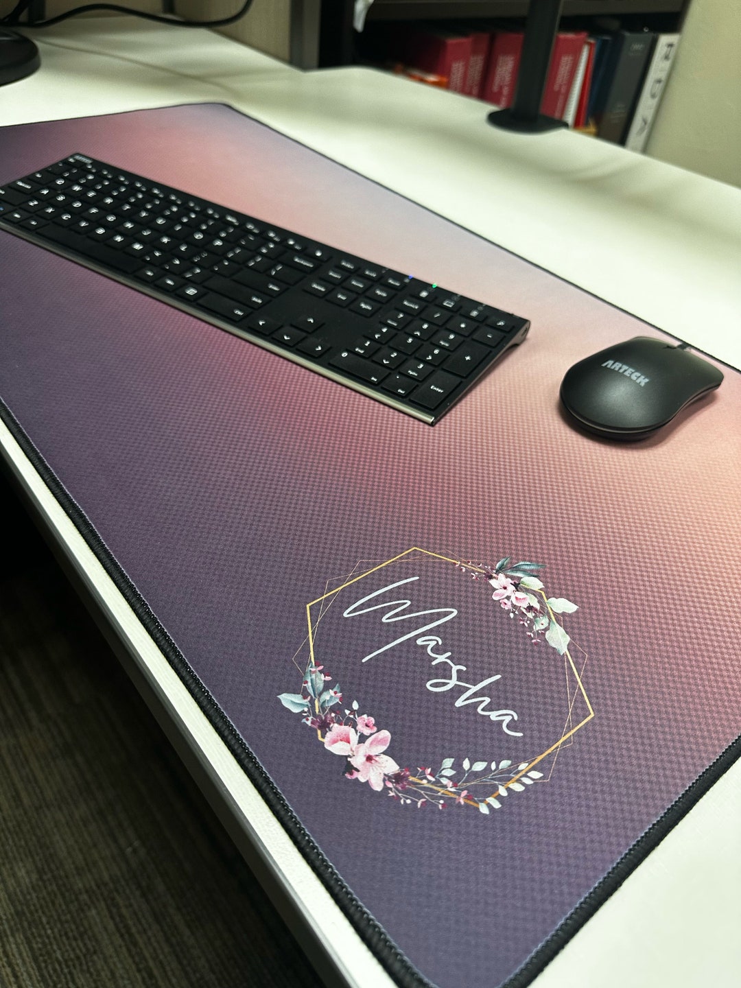 Custom Desk Mat Personalized Desk Mat Monogram Mouse Pad Etsy