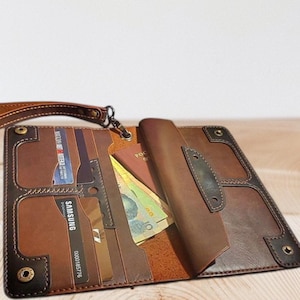 Leather Biker Wallet Pattern: DIY Travel Wallet (PDF Download)