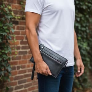 Leather Men Clutch Bag: DIY Hand Bag (PDF Pattern)