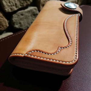Minimalist Leather Biker Wallet Pattern (PDF)