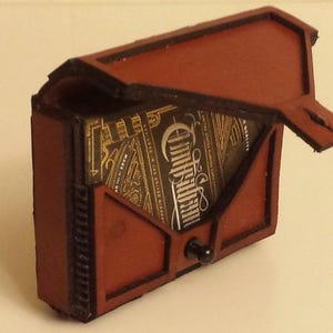Porta carte da gioco in pelle fai da te, modello di carta da gioco, file modello eps