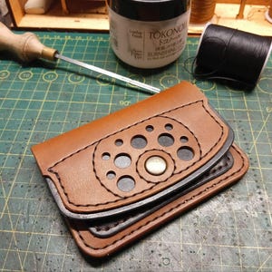 Leder schlanker Kartenhalter pdf, Minimalist Wallet pdf, Minimalist Wallet Pattern