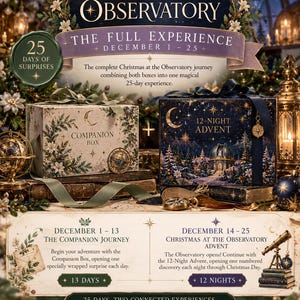 Christmas at the Observatory Advent & Companion Box Bundle | 2026 Celestial Gift Set