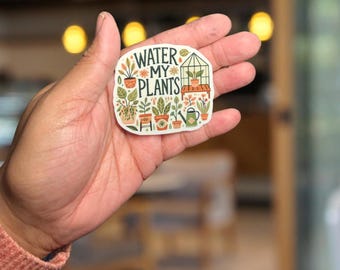 Sticker My Plants water geven: grappig plantencitaat, tuinkunst