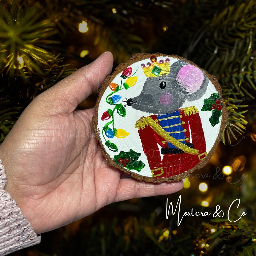 Mouse King Nutcracker Christmas Circle Ornament Whimsical Nutcracker