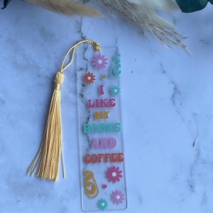 Whimsical Acrylic Bookmark with Tassel: Book Lover Gift