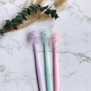 Jellyfish Pens – Cute Ocean Stationery, Kawaii Gel Pen for Journaling, Sea Animal Writing Gift for School & Office