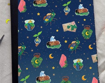 Cosmic Critter Graph Paper Composition Notebook with Altered Original Art Cover