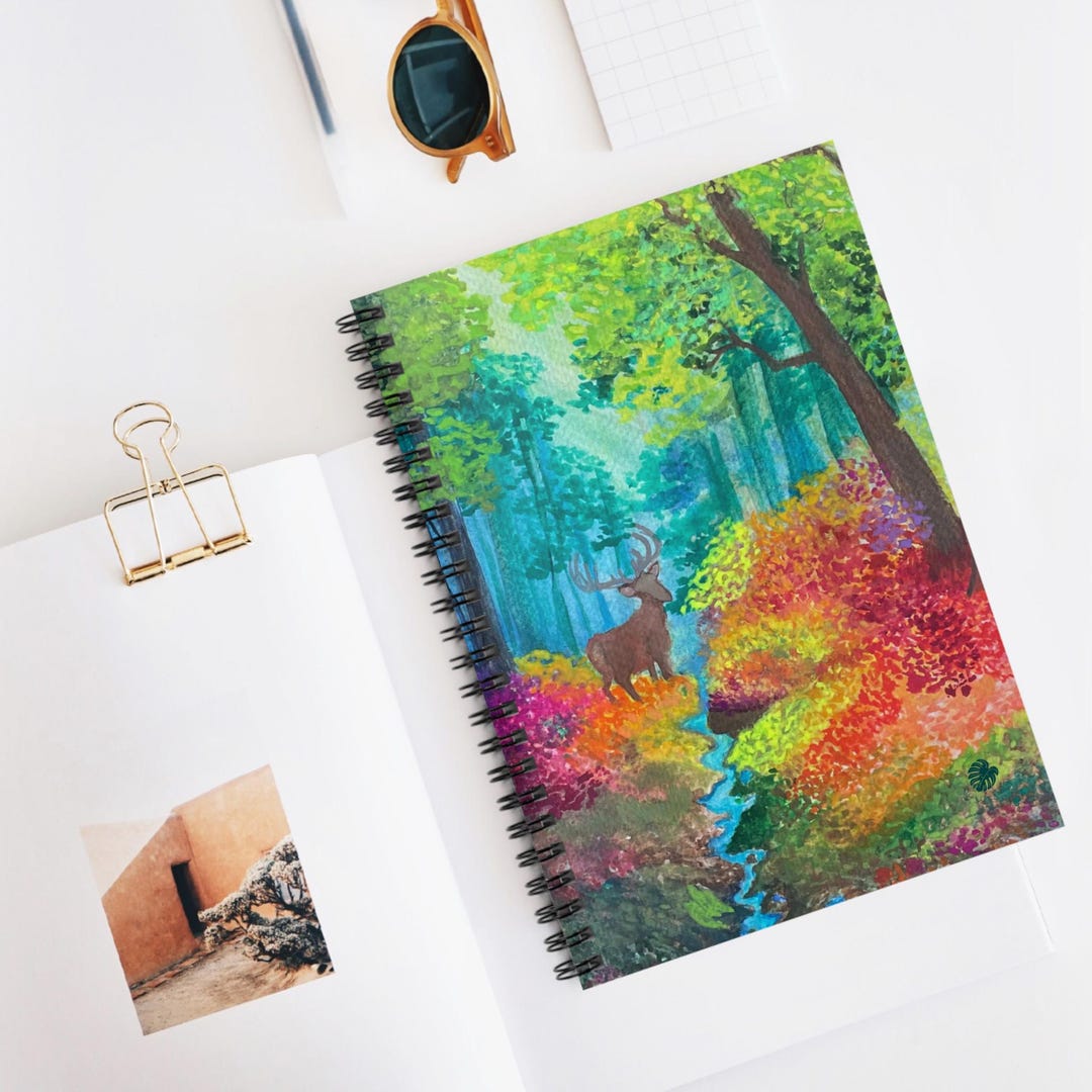 Whimsical Forest Spiral Notebook: Ruled Line Journal, School Supplies ...