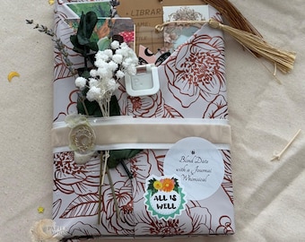 Journaling Gift Set, Blind Date with a Journal, Surprise Stationery Box, Whimsical Gothic Fantasy Botanical Themes