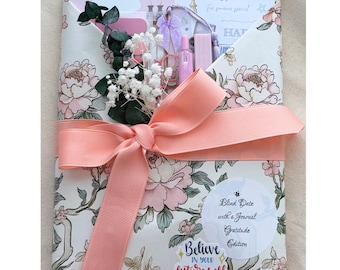 Journal Gift Set Gratitude, Blind Date with a Journal, Reflection Prompt Cards, Self Care Mindfulness Gift