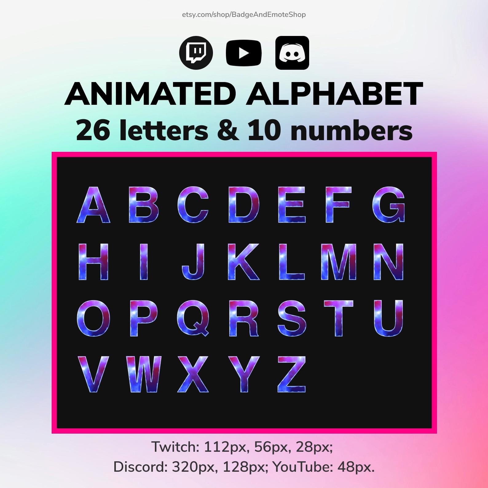 Alphabet Emotes Animated Letter Emojis