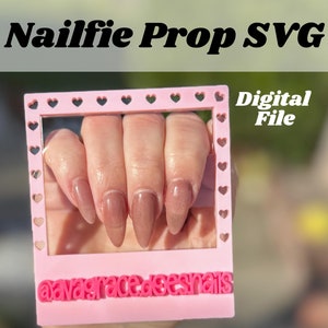Sofort Foto Nailfie Prop, Valentinstag Nailfie Prop, Physisches 3D Wasserzeichen, Nagel Foto Prop, Nail Artist Business Werkzeug, Geschenk für Nail Girl