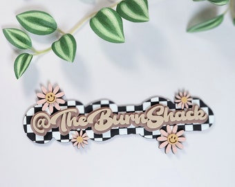 Custom Acrylic Business Watermark, Social Media Name