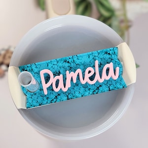 Turquoise Tumbler Tag, Western Tumbler Tag, Tumbler Name Plate, Personalized Tumbler Topper, Cup Name Tag, Accessories for Stanley Tumbler