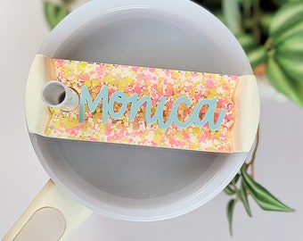 Stanley Tumbler Tags and Stanley Dupe Tags Tutorial! Glitter Tags